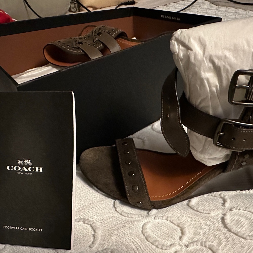 Never worn Coach angle strap Odessa sandals.